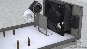 Ozon üreteci arka fan ve salyangoz fan montajları görülmektedir